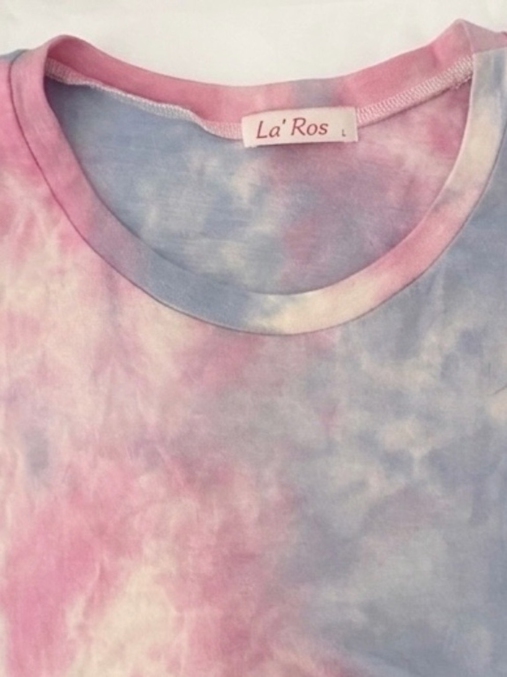 Dressed in Lala Bad Babe Tank Top Large Cotton Candy Tie Dye Shoulder Pads 2021 - Picture 7 of 11
